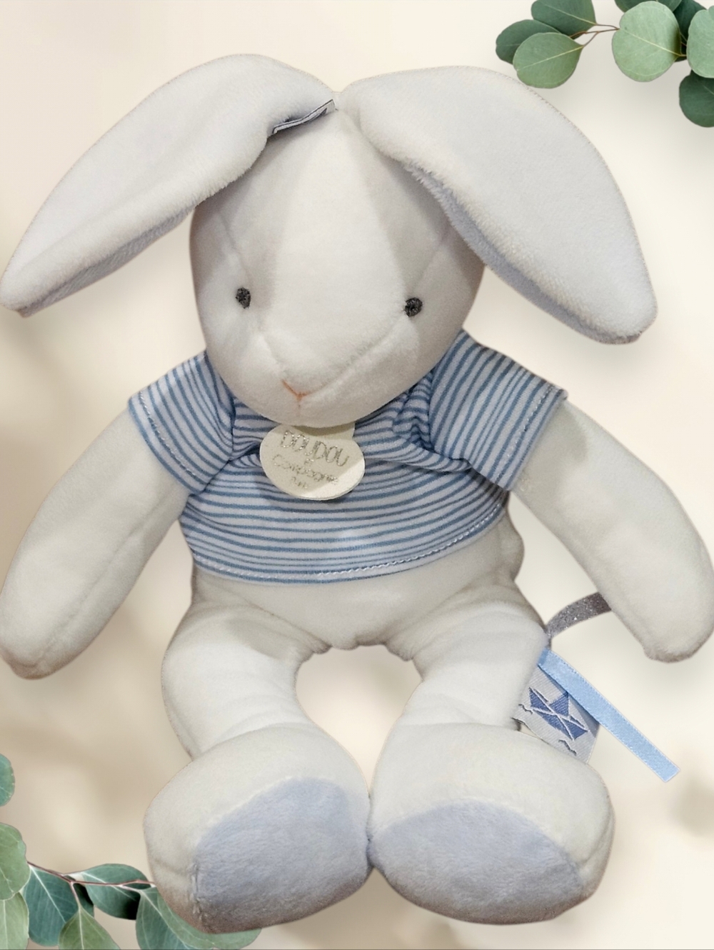 I'm A Sailor Bunny Baby Plush by Doudou et Compagnie, Excellent Pre-Owned